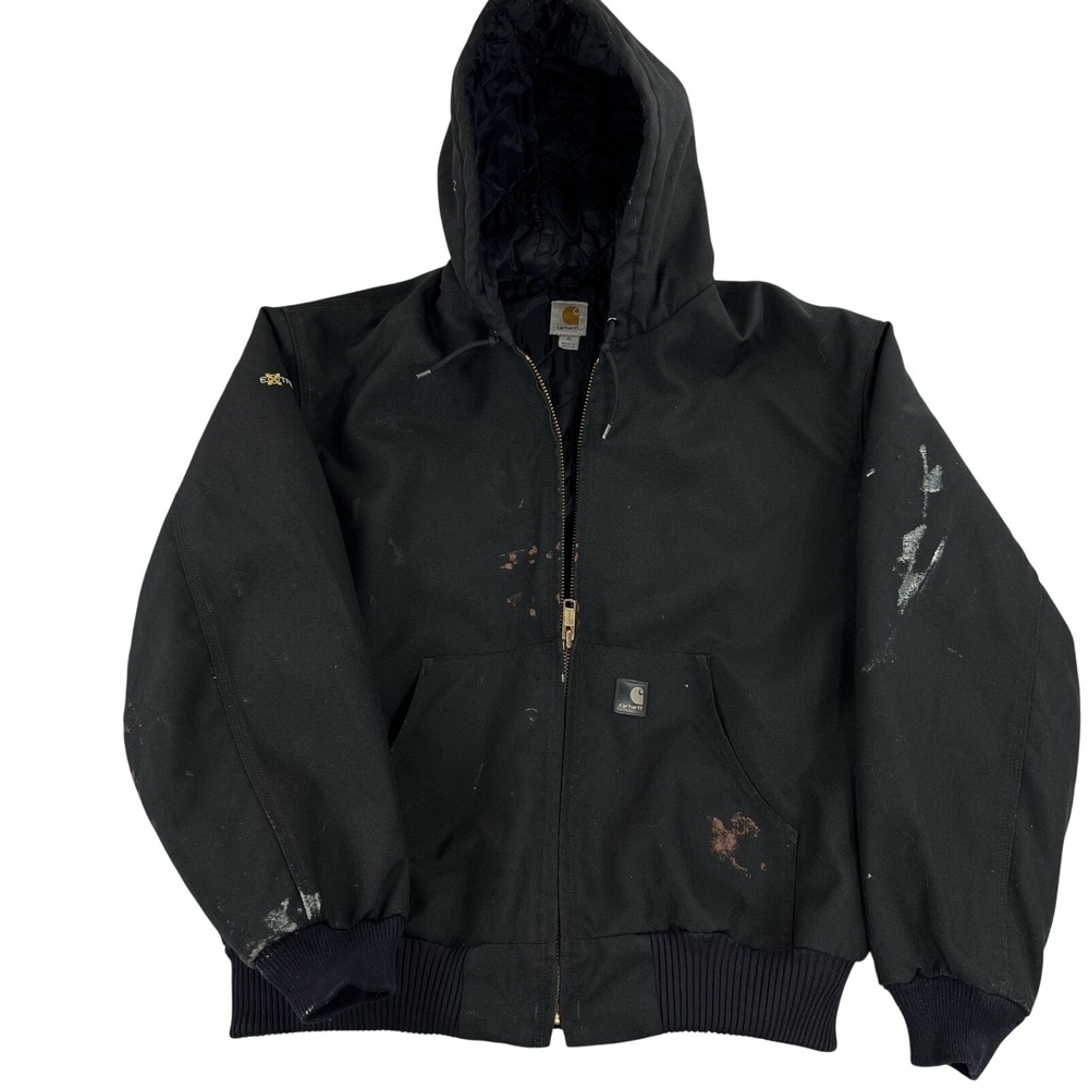 Carhartt Extremes Arctic Active Jacket XL Black Men J133 Cordura Quilted Hooded